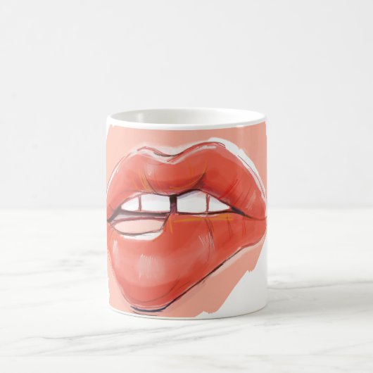 Lippenbeißen Kaffeetasse (Mittel)