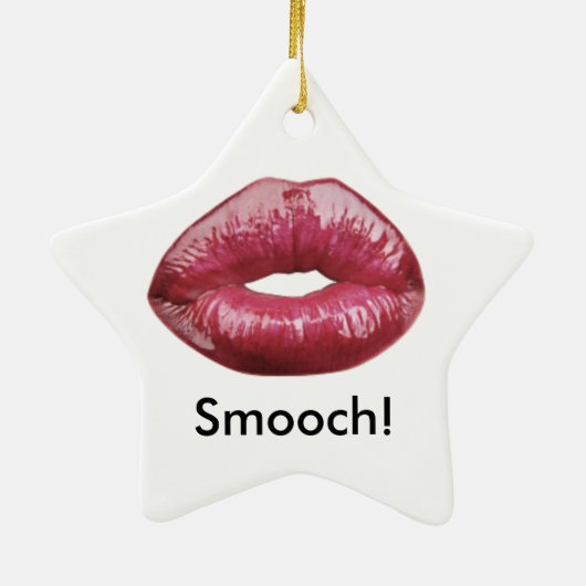 Lippenchef-Weihnachtsverzierung Keramikornament (Hinten)