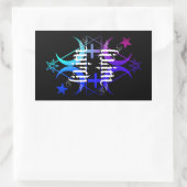 Lippenfarbaufkleber Rechteckiger Aufkleber (Tasche)