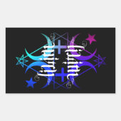 Lippenfarbaufkleber Rechteckiger Aufkleber (Vorderseite)