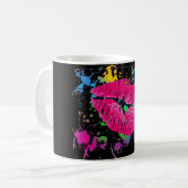 Lippenfarben-Spritzer-Kaffee-Tasse Kaffeetasse (Vorderseite Links)