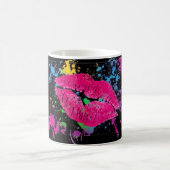 Lippenfarben-Spritzer-Kaffee-Tasse Kaffeetasse (Mittel)