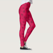 Lippenfarbene schwarze Leggings (Rechts)
