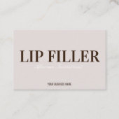 Lippenfüller Aftercare Instruction Business Card Visitenkarte (Vorderseite)