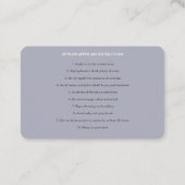 Lippenfüller Aftercare Instruction Business Card Visitenkarte (Rückseite)