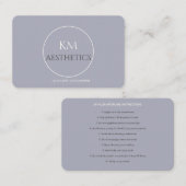 Lippenfüller Aftercare Instruction Business Card Visitenkarte (Vorne/Hinten)