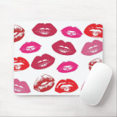 Lippenkuss-Mausunterlage Mousepad (Mit Mouse)
