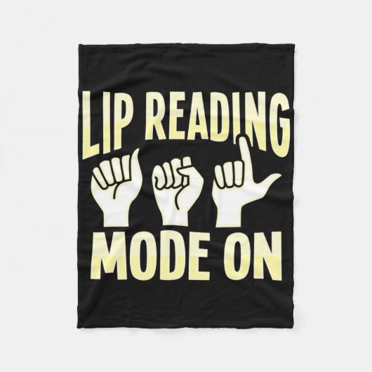 Lippenlesen Asl Handgeste Gebärdensprache Schwerhö Fleecedecke (Vorderseite)
