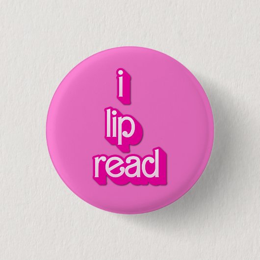 Lippenlesen Button (Vorderseite)