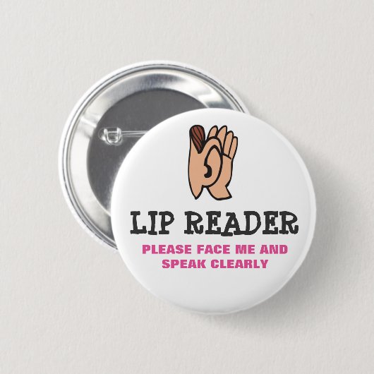 Lippenleser Button (Vorne & Hinten)