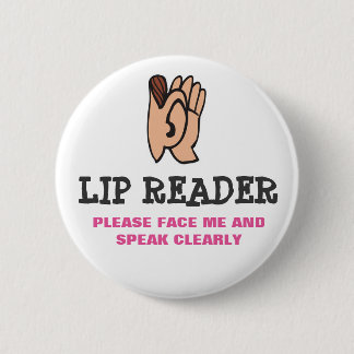 Lippenleser Button