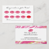 Lippenloyalitäts-Lochkarte - Treuekarte (Vorne/Hinten)