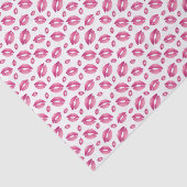 Lippenmuster Rosa & Weiß Seidenpapier (Ausschnitt)
