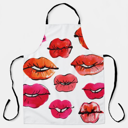 Lippenmuster Schürze (Vorderseite)