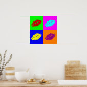 Lippenplakat Poster (Küche)