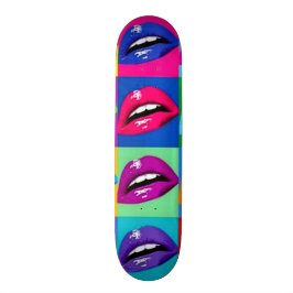 LippenPop-Kunst-Plattform Skateboard