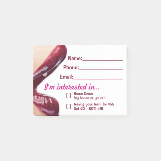 Lippenpost-it Post-it Klebezettel (Vorderseite)