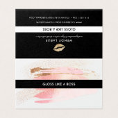 Lippenprodukt-Verteiler-Visitenkarte Visitenkarten (Außenseite Aufgefaltet)