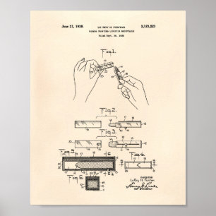Lippenstift 1938 Patent Kunst Alte Peper Poster