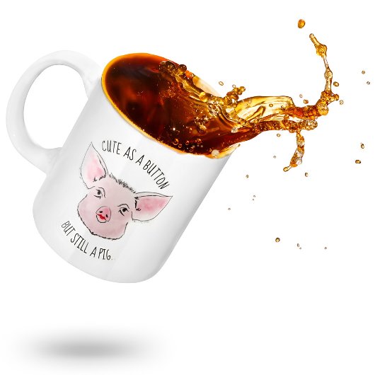 Lippenstift am Schwein Zweifarbige Tasse