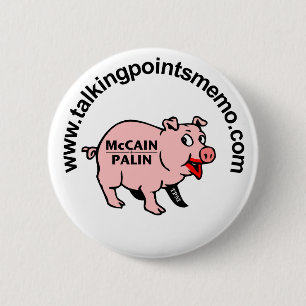 Lippenstift auf einem Schwein Button