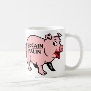 Lippenstift auf einem Schwein Kaffeetasse
