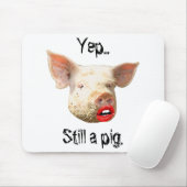 Lippenstift auf einem Schwein Mousepad (Mit Mouse)