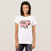Lippenstift auf einem Schwein T-Shirt (Vorne ganz)