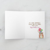 Lippenstift auf Kaffeetasse mit Keksen Karte (Innenseite)