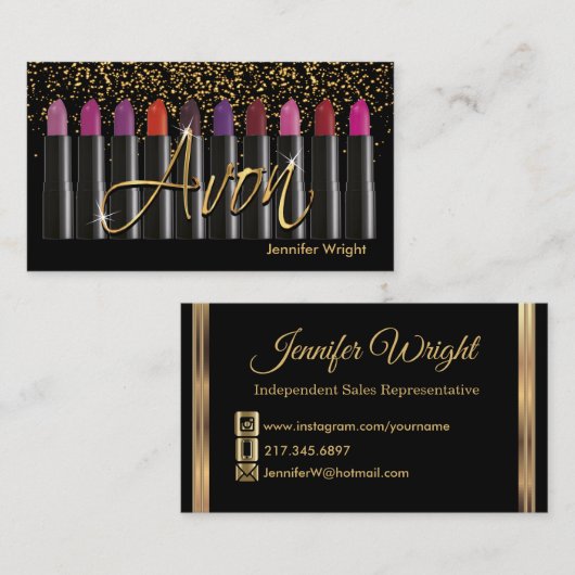 Lippenstift - Avon Visitenkarte (Vorne/Hinten)