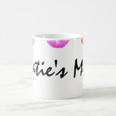 Lippenstift befleckte personalisierte Tasse (Mittel)
