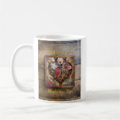 Lippenstift Blumen Herz Steampunk Serie Kaffeetasse (Links)