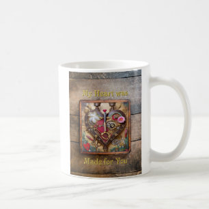 Lippenstift Blumen Herz Steampunk Serie Kaffeetasse