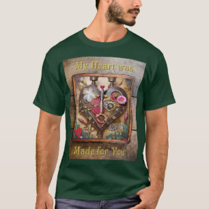 Lippenstift Blumen Herz Steampunk Serie T-Shirt