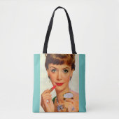 Lippenstift-Dame der 60er Jahre Tasche (Vorderseite)