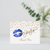 Lippenstift - Danke Postkarte (Stehend Vorderseite)