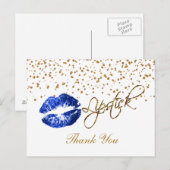 Lippenstift - Danke Postkarte (Vorne/Hinten)