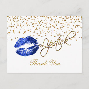 Lippenstift - Danke Postkarte