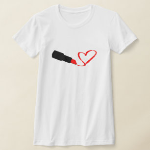 LIPPENSTIFT, DER HERZ ZEICHNET. KUNDENGERECHT T-Shirt