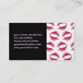 Lippenstift-Druck-Visitenkarte Visitenkarte (Rückseite)