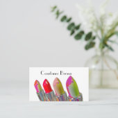 Lippenstift-Entwurfs-Maskenbildner Visitenkarte (Stehend Vorderseite)