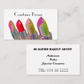 Lippenstift-Entwurfs-Maskenbildner Visitenkarte (Vorne/Hinten)