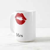 Lippenstift-Fleck-Frau Kaffeetasse (Vorderseite Links)