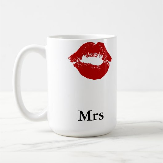 Lippenstift-Fleck-Frau Kaffeetasse (Links)