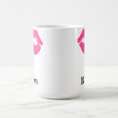 Lippenstift-Fleck-Frau Kaffeetasse (Mittel)