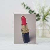 Lippenstift Foto Postkarte (Stehend Vorderseite)