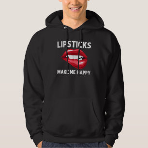 Lippenstift Für Frauen Mädchen Lippen Beißen Rote Hoodie