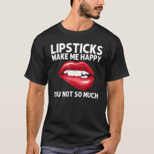 Lippenstift für Frauen Mädchen Lippen Beißen Rote  T-Shirt