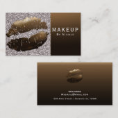Lippenstift Gold Shiny Lips Makeup Glam Salon Visitenkarte (Vorne/Hinten)