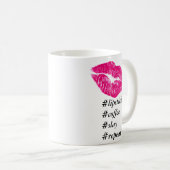Lippenstift-Kaffee töten Wiederholungs-Tasse Kaffeetasse (VorderseiteRechts)